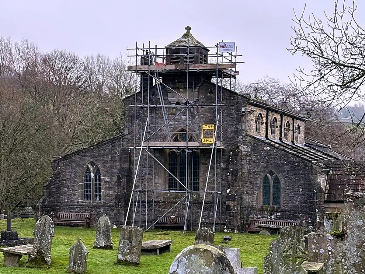 Recent scaffolding work near Harrogate