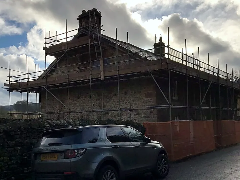 Recent scaffolding work near Skipton